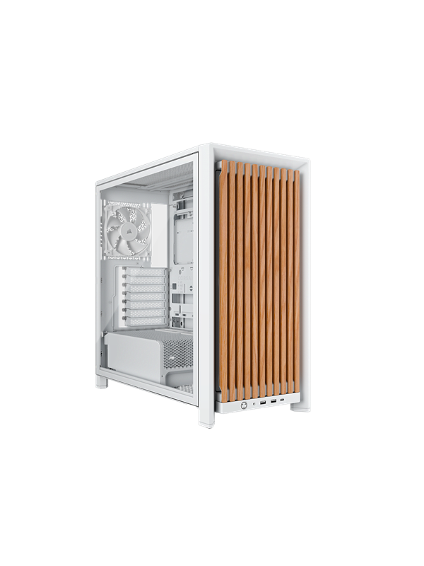 Corsair FRAME 4000D Wood RS (White & Oak) - Gehäuse - Miditower - Weiß