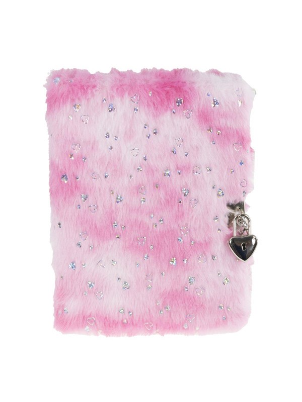 Tinka DIARY PINK PLUSH W/HEARTS W/LOCK