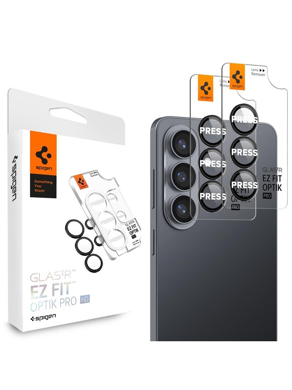 Spigen Glass tR EZ Fit Optik Pro HD 2 Pack - black - Samsung Galaxy S26+