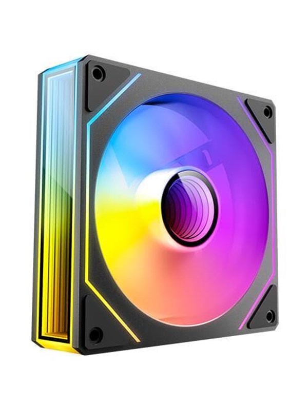 DUTZO INF 120 PWM ARGB Reverse - Gehäuselüfter - 120mm - Schwarz mit RGB LED - 29 dBA