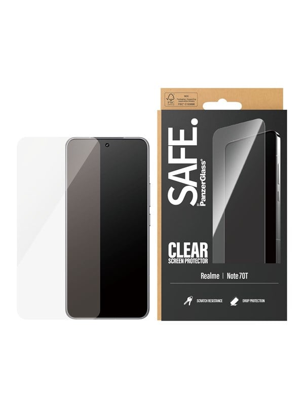 SAFE by PanzerGlass Screen Protector Realme Note 70T | Ultra-Wide Fit