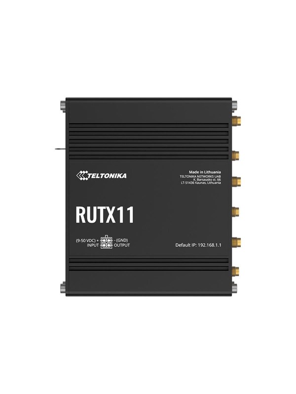 Teltonika RUTX11 Industrial Cellular Router - Wireless router 802.11a/b/g/n/Wi-Fi 5 Wave 2