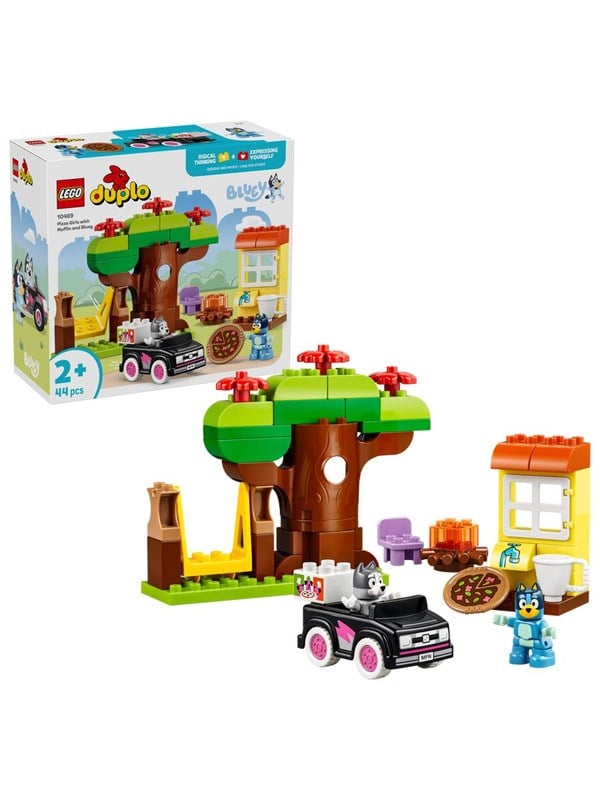 LEGO Bluey 10469 Pizza-Schwestern mit Muffin und Bluey