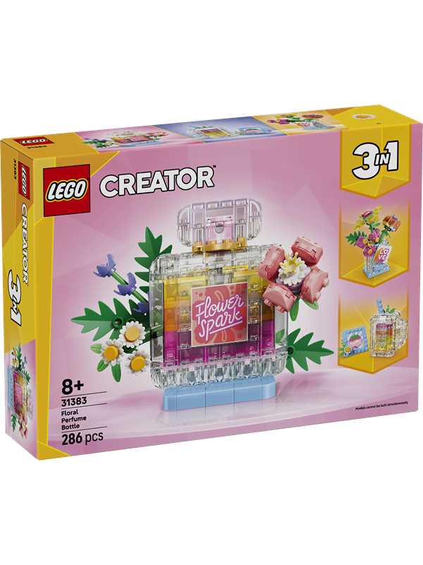 31383 Creator 3-in-1 Parfümflasche mit Blumendeko, Konstruktionsspielzeug