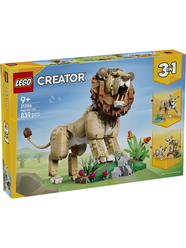31386 Creator 3-in-1 Wilde Tiere: Majestätischer Löwe, Konstruktionsspielzeug