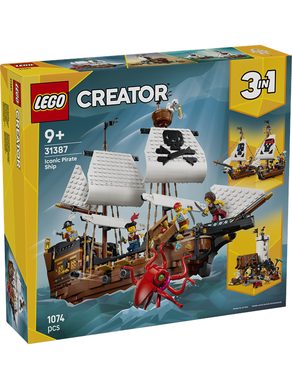 31387 Creator 3-in-1 Legendäres Piratenschiff, Konstruktionsspielzeug