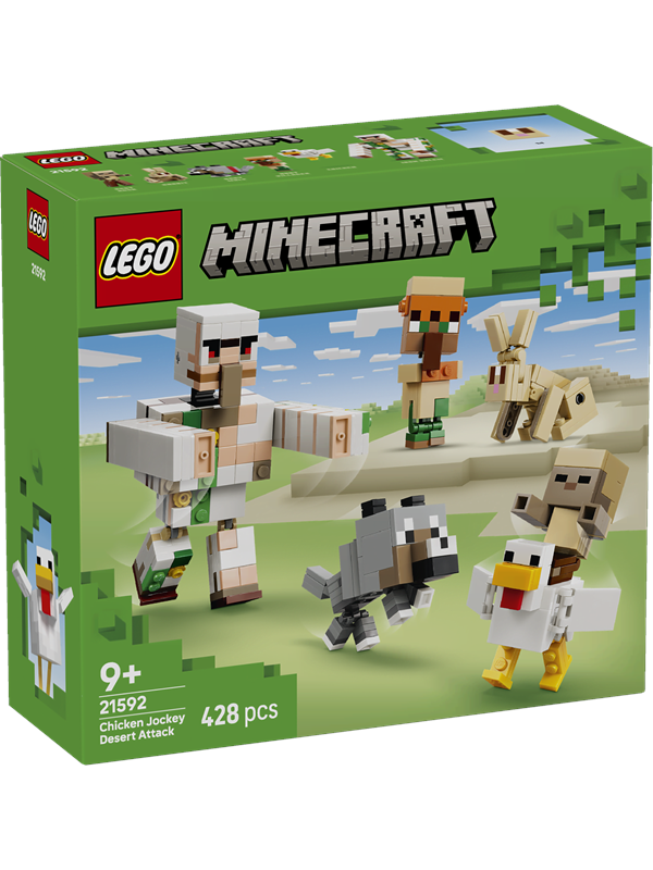 21592 Minecraft Angriff des Hühnerreiters in der Wüste, Konstruktionsspielzeug