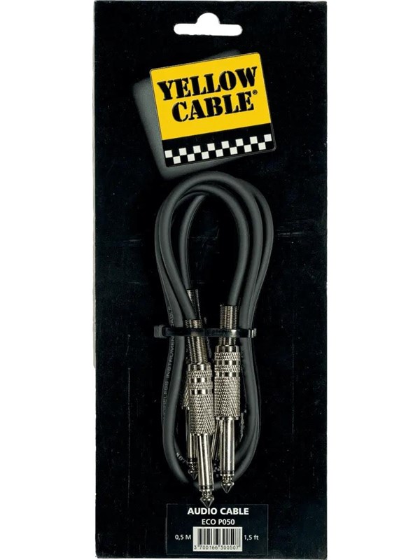 Yellow Cable P050 - 2 x 1/4" Klinke/Klinke Patchkabel 50cm.