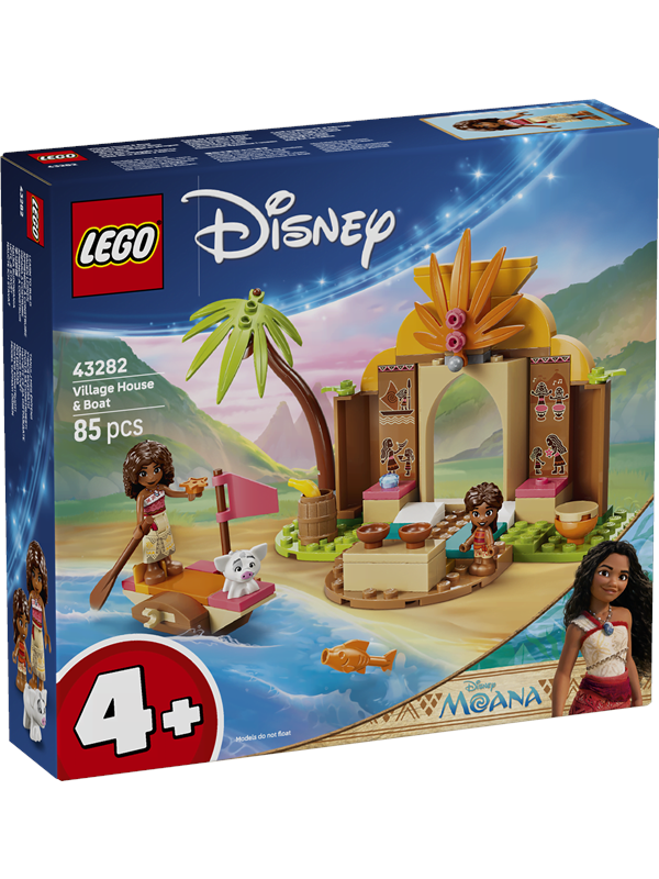 43282 Disney Princess Vaianas Hütte und Boot, Konstruktionsspielzeug