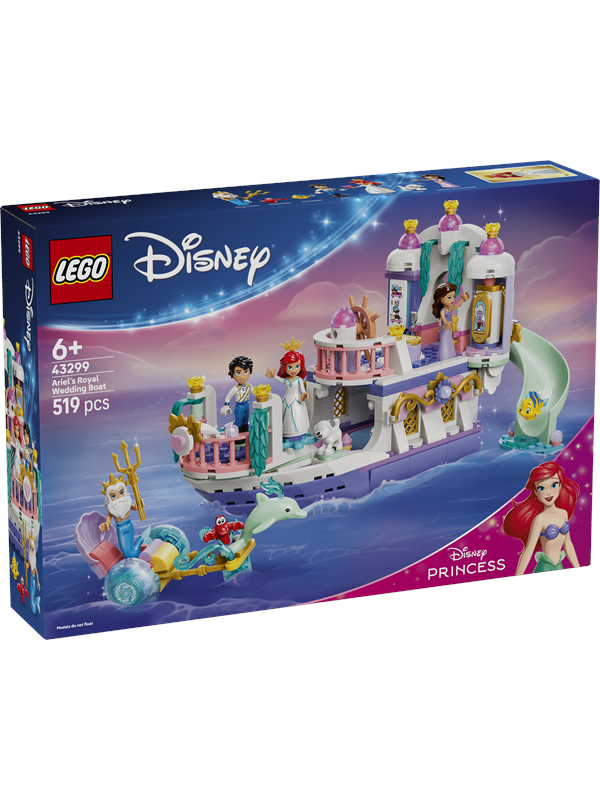 43299 Disney Princess Arielles Königliches Hochzeitsboot, Konstruktionsspielzeug