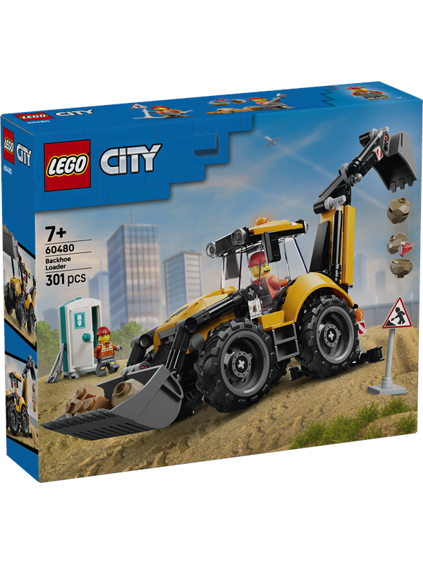 60480 City Gelber Baggerlader, Konstruktionsspielzeug