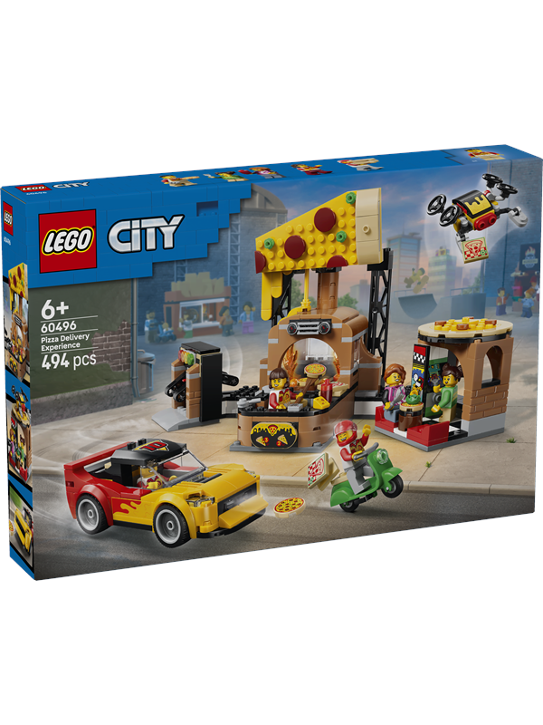 60496 City Pizza-Liefererlebnis mit Fahrzeugen, Konstruktionsspielzeug
