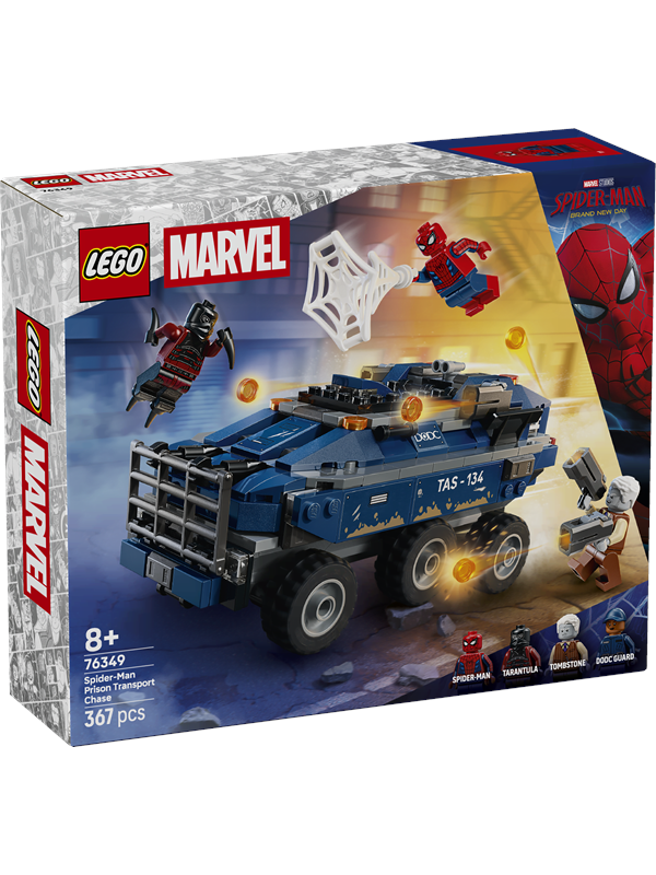 76349 Marvel Super Heroes Spider-Man Jagt den Gefängnistransporter, Konstruktionsspielzeug