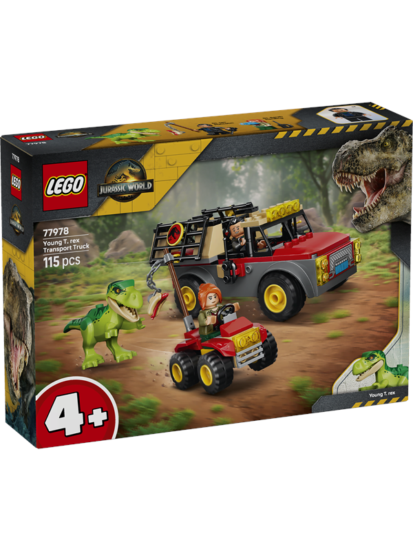 77978 Jurassic World Transporter für den Jungen T.Rex, Konstruktionsspielzeug