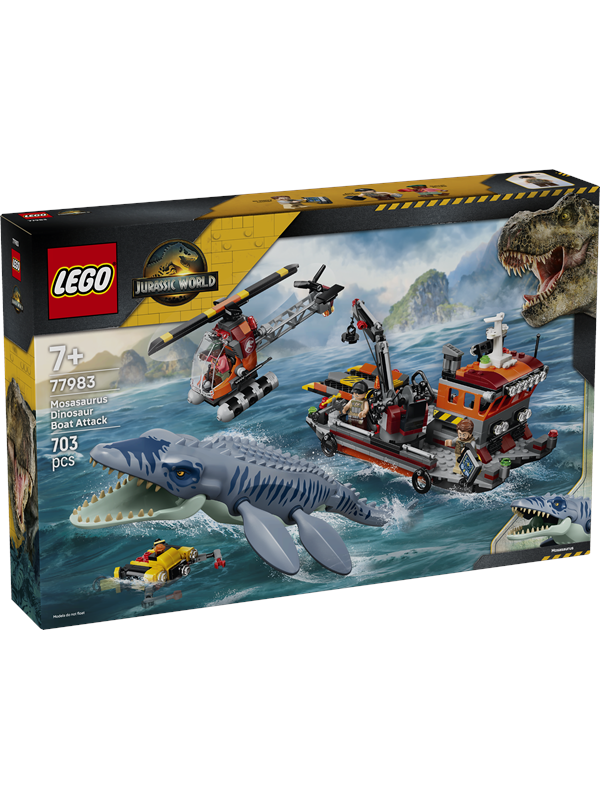 77983 Jurassic World Mosasaurier-Angriff auf das Boot, Konstruktionsspielzeug