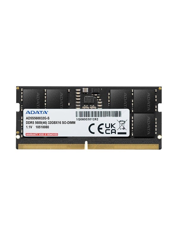 A-Data SODIMM DDR5-5600 - 32GB - CL46 - Single Channel 1 pcs - Schwarz