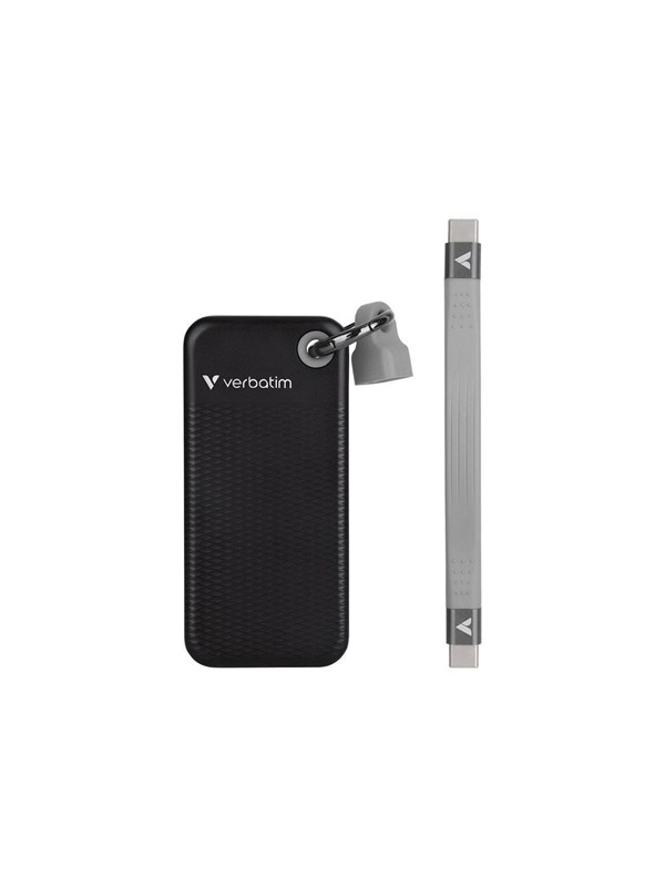 Verbatim Pocket SSD - 256GB - USB 3.2 Gen 2 - Schwarz / Grau