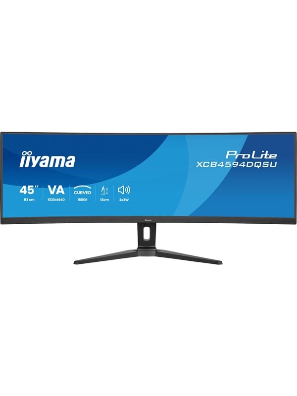 iiyama Prolite XCB4594DQSU-B1 Curved Dual-QHD VA-Monitor | 113 cm, 44,5", 32:9, 1500R, HDMI, DP, USB3.2, USB-C, HDR, Adaptive Sync, Lautsprecher, Höhenverstellung, VESA, schwarz - Bild 5