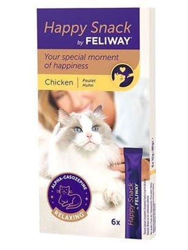 Feliway Happy Snack Huhn 1 Schachtel  6 Sticks