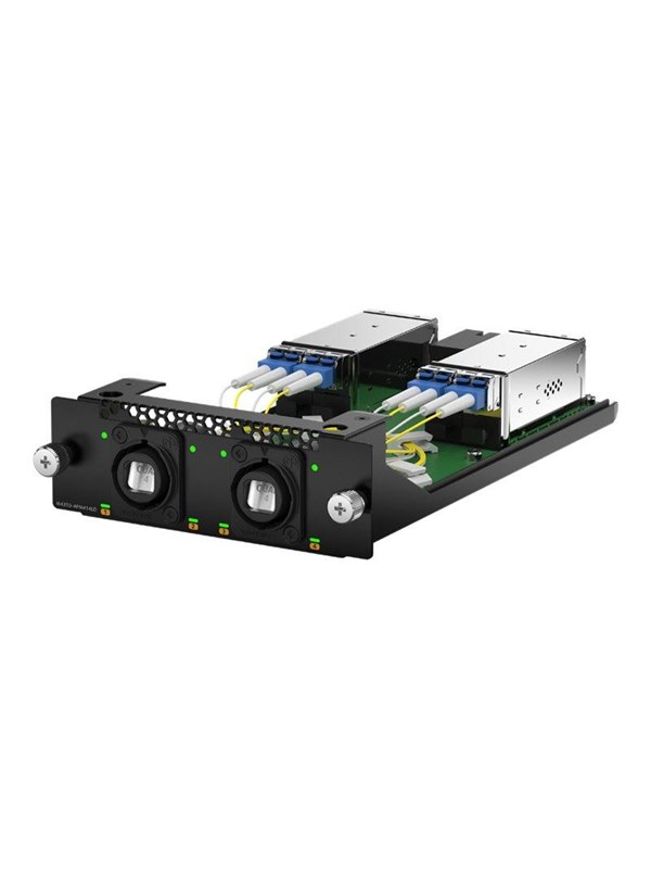 Interface card for M4350-16M4V with 2x Neutrik opticalCON QUAD connectors for 4x SMF transceivers