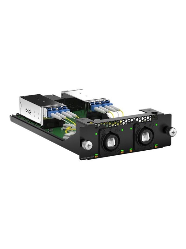 Interface card for M4350-16M4V with 2x Neutrik opticalCON QUAD connectors for 4x MMF transceivers
