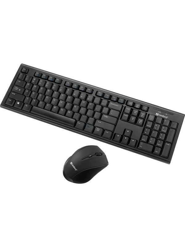 Sandberg Wireless Office DesktopSet - Tastatur & Maus Set - 100% - ANSI - Schwarz