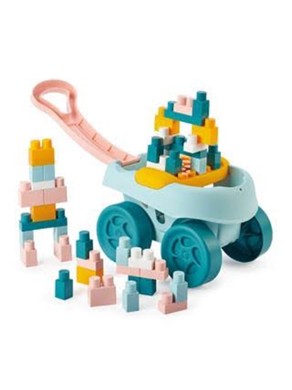 Image of Ecoiffier Trolley with 40 building Maxi bricks