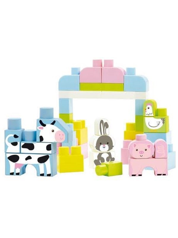 Image of Ecoiffier 50 pieces Farm Animals Barrel