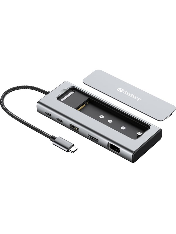Sandberg USB-C 6in1 Travel Dock SSD Case
