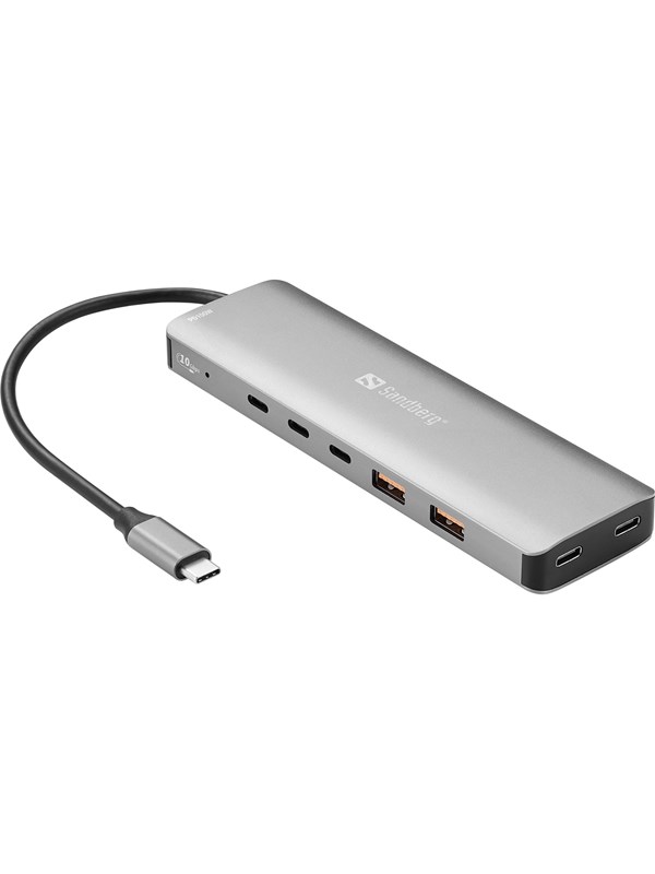 Sandberg USB-C to 5 x USB-C + 2 x USB-A 100W USB-Hubs - 7 - Grau