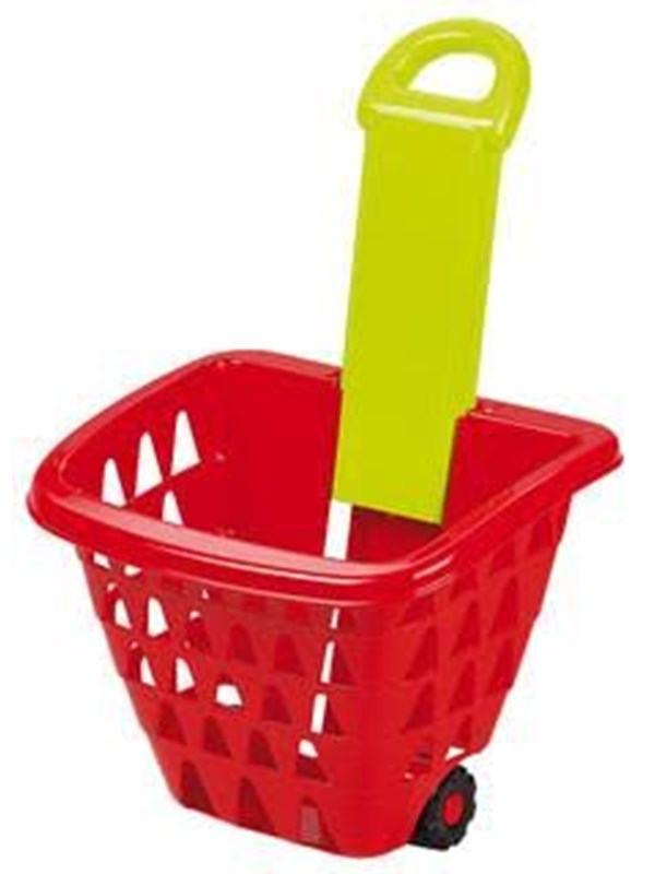 Ecoiffier Empty 2 Wheel Supermarket Basket