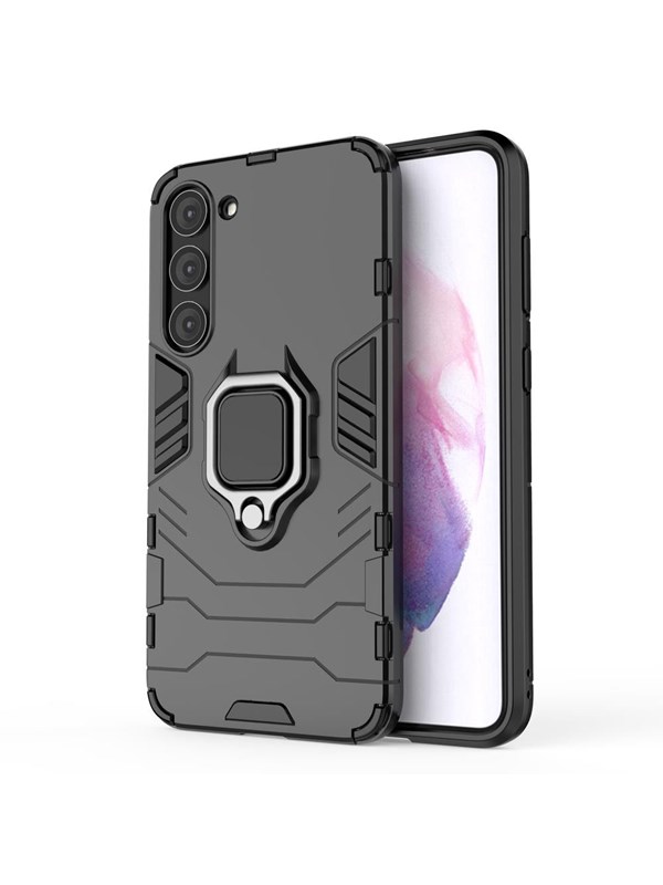 Hurtel Ring Armor Case for Samsung Galaxy S23+ Armored Cover Magnetic Holder Ring Black