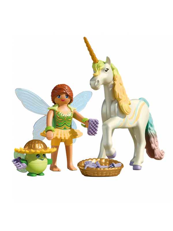 Playmobil Sammel-Einhorn Regenbogenblume mit Fee