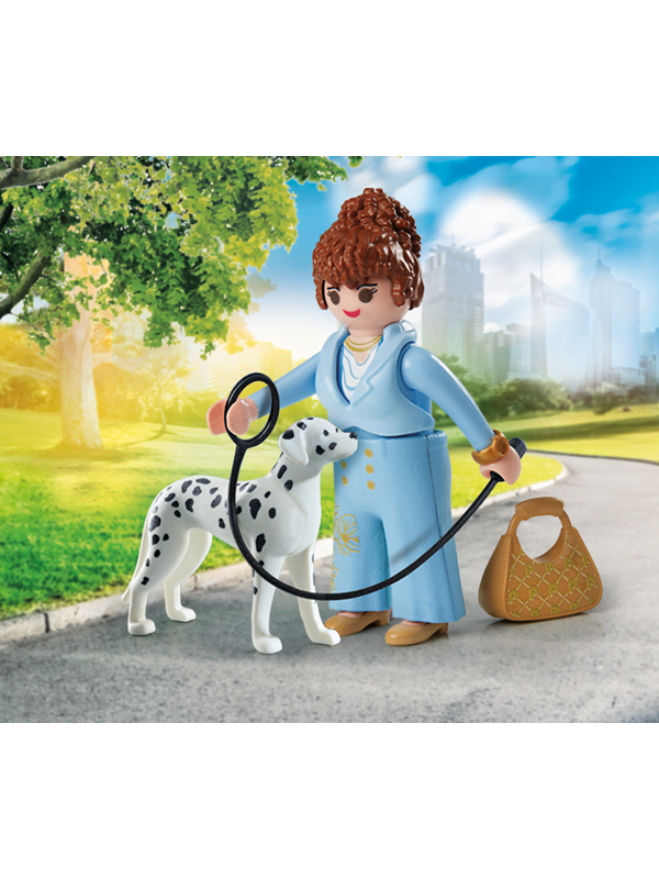 Geschäftsfrau und Dalmatiner Simulationsspiel Playmobil