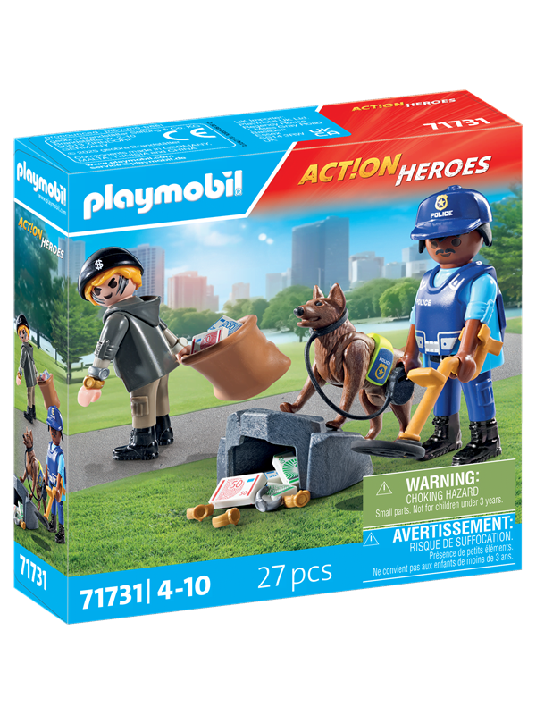 Polizeisimulationsspiel Hund und Dieb Playmobil
