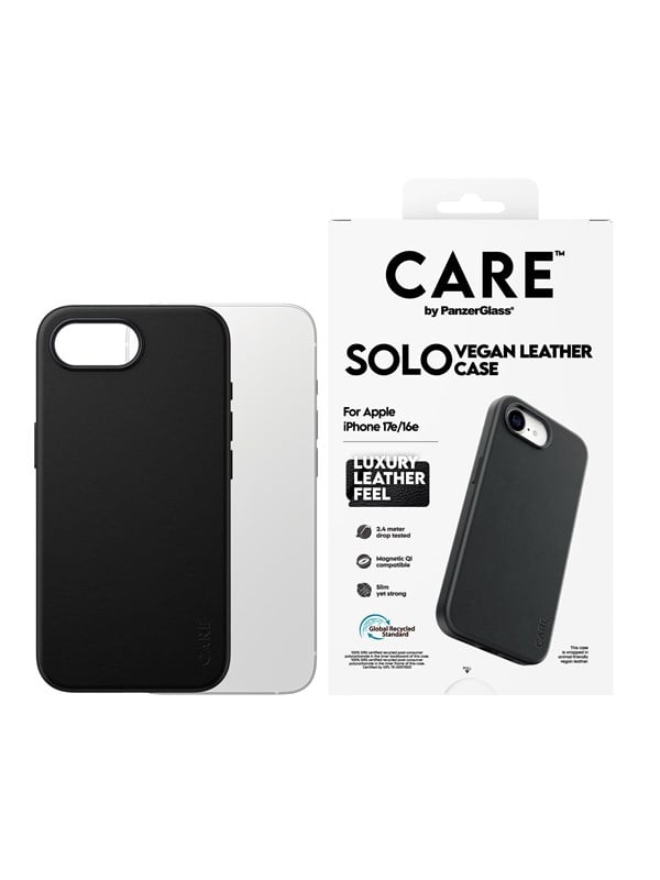 CARE by PanzerGlass Solo Case Black iPhone 17e | 16e