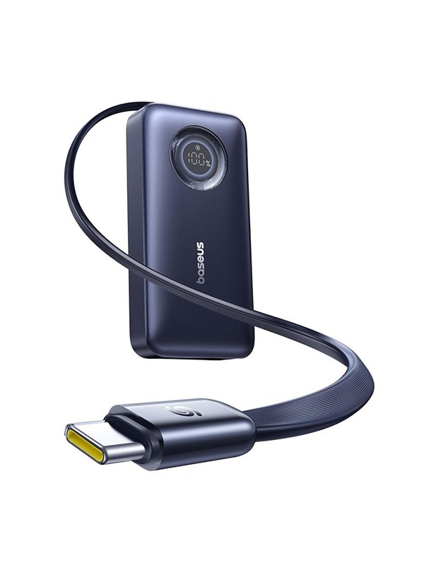 Baseus EnerCore CR11 10000mAh 45W Power Bank with Retractable USB-C Cable - Black Powerbank (Akku) - schwarz - 10000 mAh