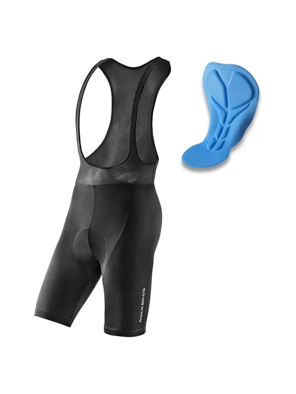 Rockbros RK2002L short bib shorts with L insert - black