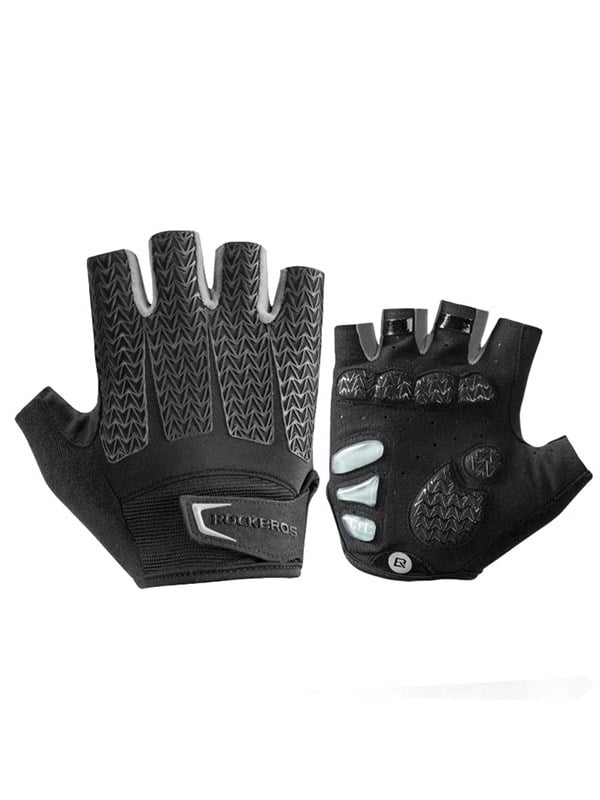 Rockbros S169BGR L cycling gloves with gel inserts - gray