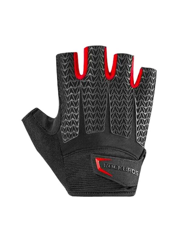 Rockbros S169BR S cycling gloves with gel inserts - black and red