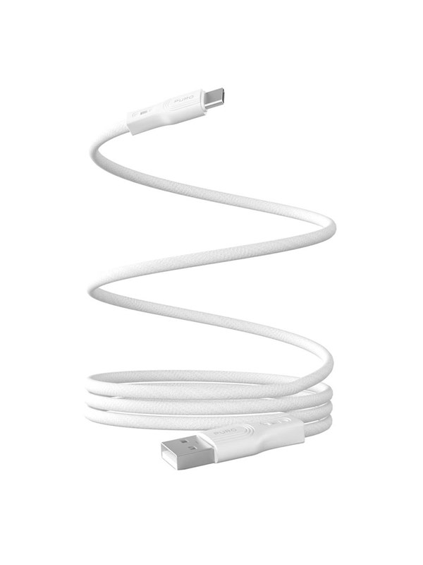 Puro Magnetic 10W Magnetic USB-A - USB-C 1m Cable - White