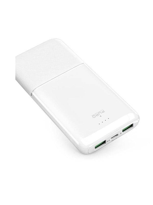 Puro Powerbank DAILY 10 PLUS 10000mAh 2x USBA / 1x USB-C 22.5W - White Powerbank (Akku) - Weiß - 10000 mAh