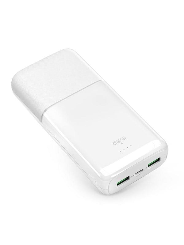 Puro Powerbank DAILY 20 PLUS 20000mAh 2x USB-A / 1x USB-C 22.5W PD AFC - white Powerbank (Akku) - Weiß - 20000 mAh