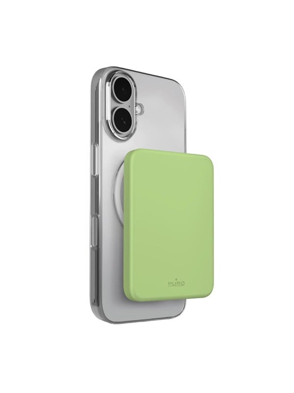 Puro 4200mAh ultra-thin power bank compatible with MagSafe USB-C - green Powerbank (Akku) - Grün - 4200 mAh