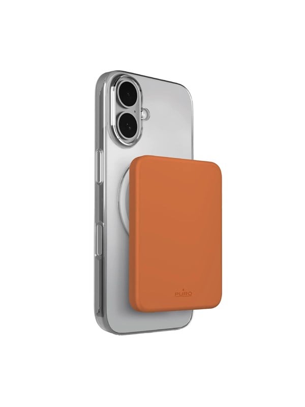 Puro 4200mAh ultra-thin compatible with MagSafe USB-C - orange Powerbank (Akku) - Orange - 4200 mAh