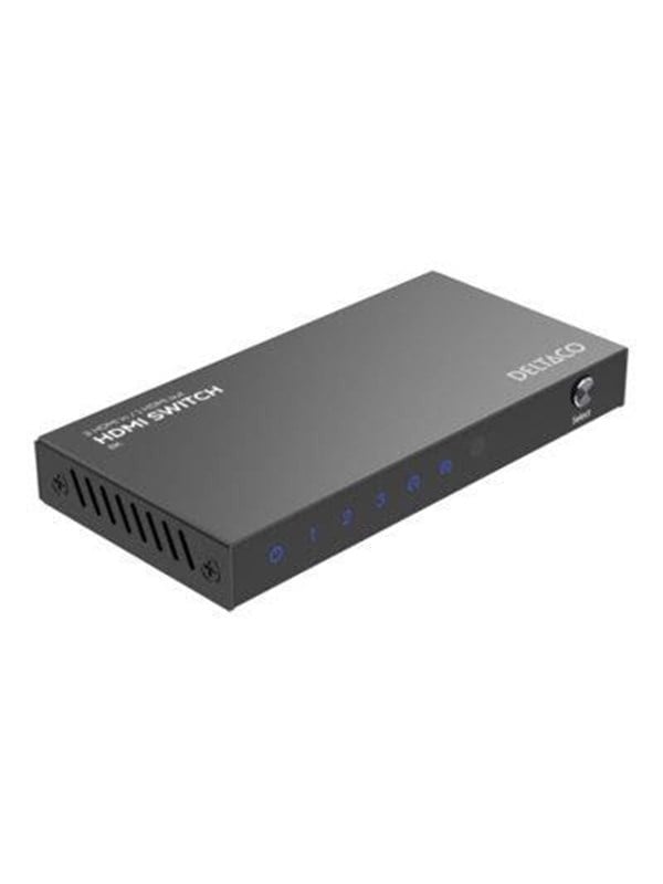 Deltaco - video/audio switch - 3 inputs to 1 output 8K@60Hz with remote - 4 ports