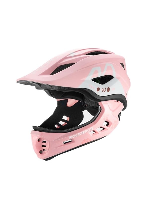 Rockbros TT-32002 Rabbit Children's Bike Helmet with Detachable Chin Size M (54-58) - Pink