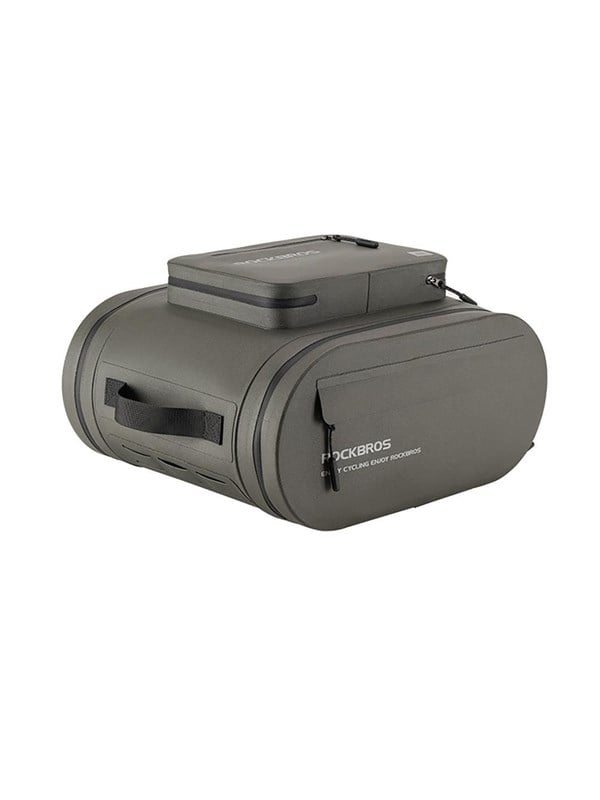 Rockbros waterproof bike pannier for trunk capacity 14l - gray