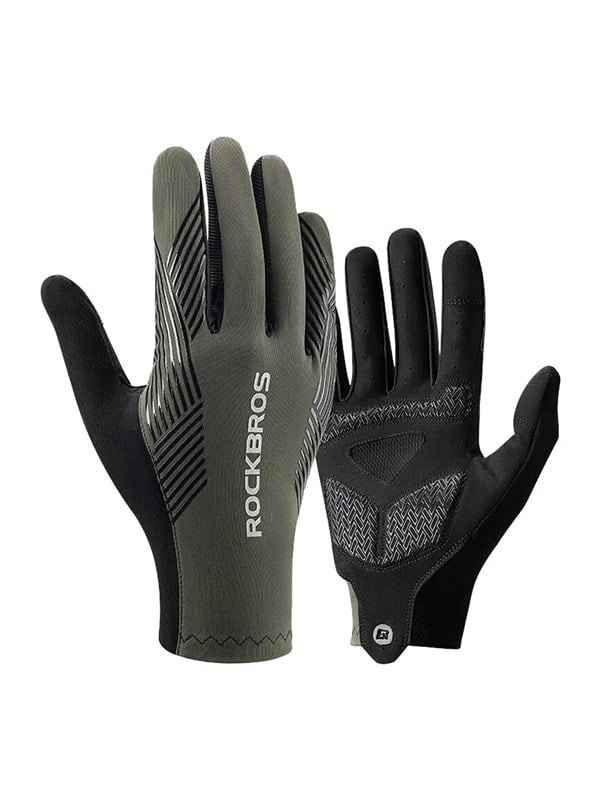 Rockbros 16110006003 shock-absorbing cycling gloves size L - green and black