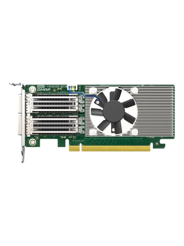 QNAP QXG-100G2SF-BCM - network adapter - PCIe 4.0 x16 - 100 Gigabit QSFP28 x 2